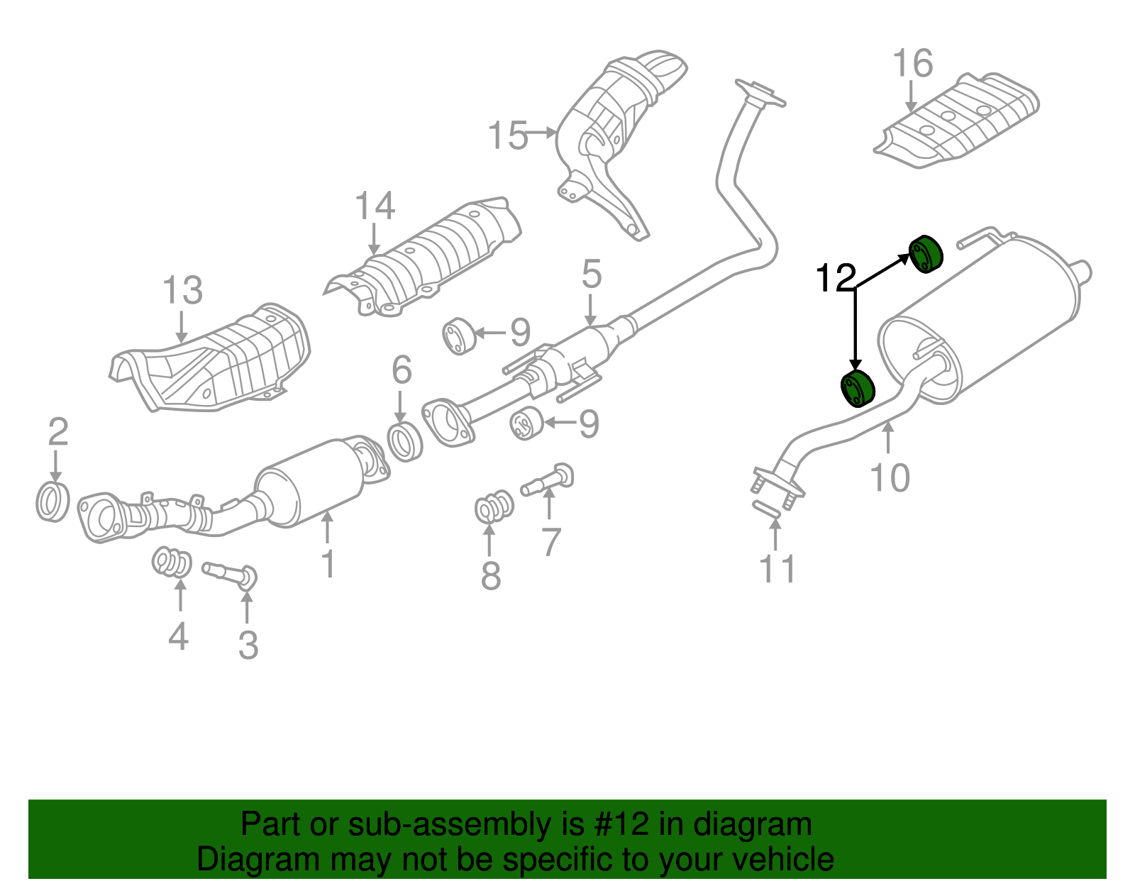 2012-2025 Nissan Muffler & Pipe Insulator 20651-5RA2A | Nissan RVA
