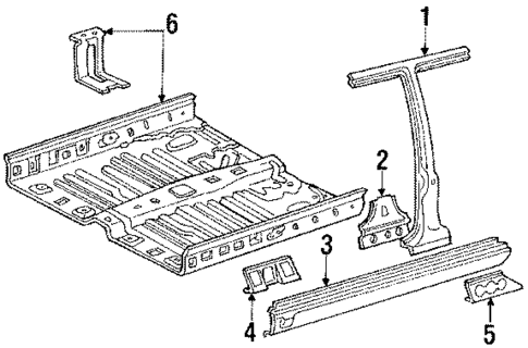 Center Pillar & Rocker for 1986 Hyundai Excel #0
