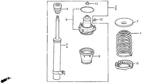 Rear Shock Absorber (86-88) for 1988 Acura Legend #0