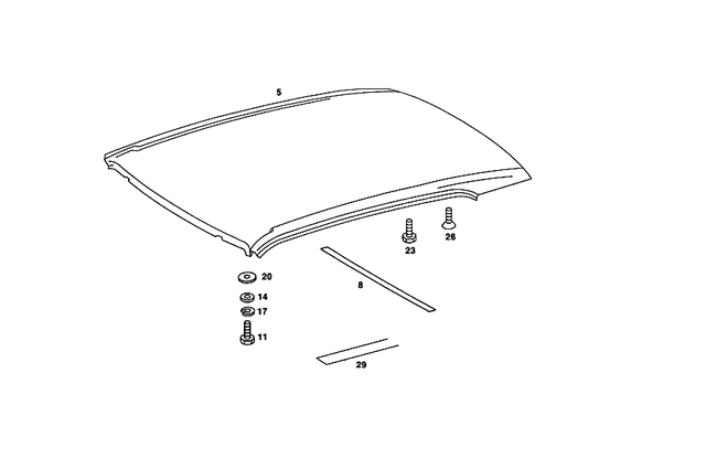 9940510 - Roof: Window for Mercedes-Benz Image image