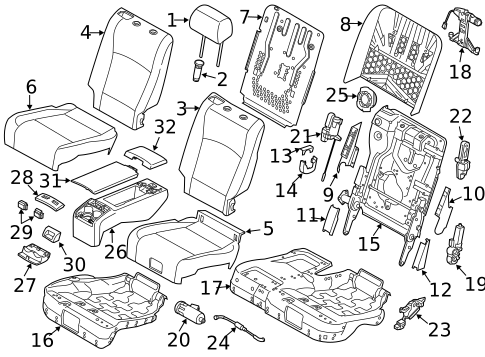 Rear Seat Components for 2013 BMW 535i GT xDrive #0