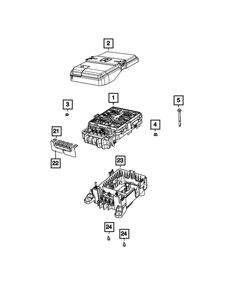 Power Distribution, Fuse Block, Junction Block, Relays and Fuses for 2024 Jeep Grand Cherokee #1