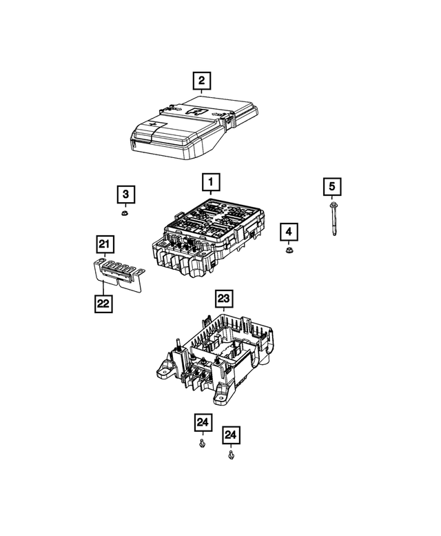 « 68500873AA – Electrical : Courant élevé Groupe De Fusibles pour Mopar Image »