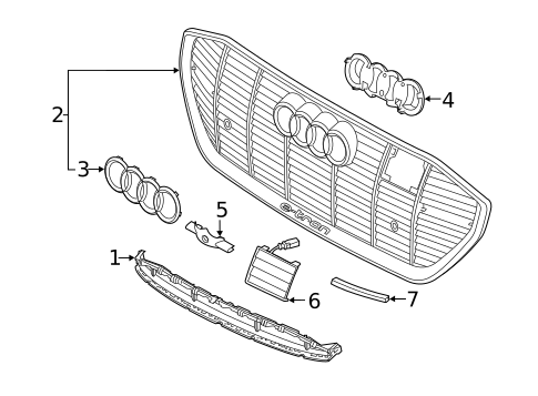 Grille & Components for 2021 Audi e-tron Quattro #0