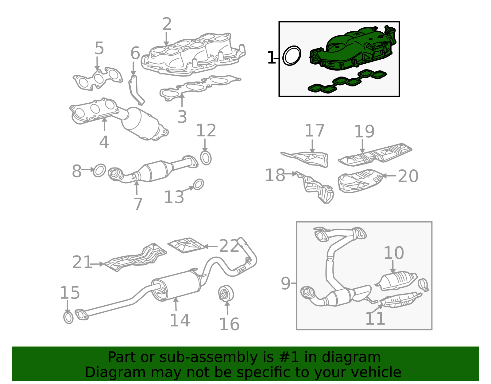 17109-0P070 - Engine Intake Manifold 2012-2015 Toyota Tacoma | Longo ...