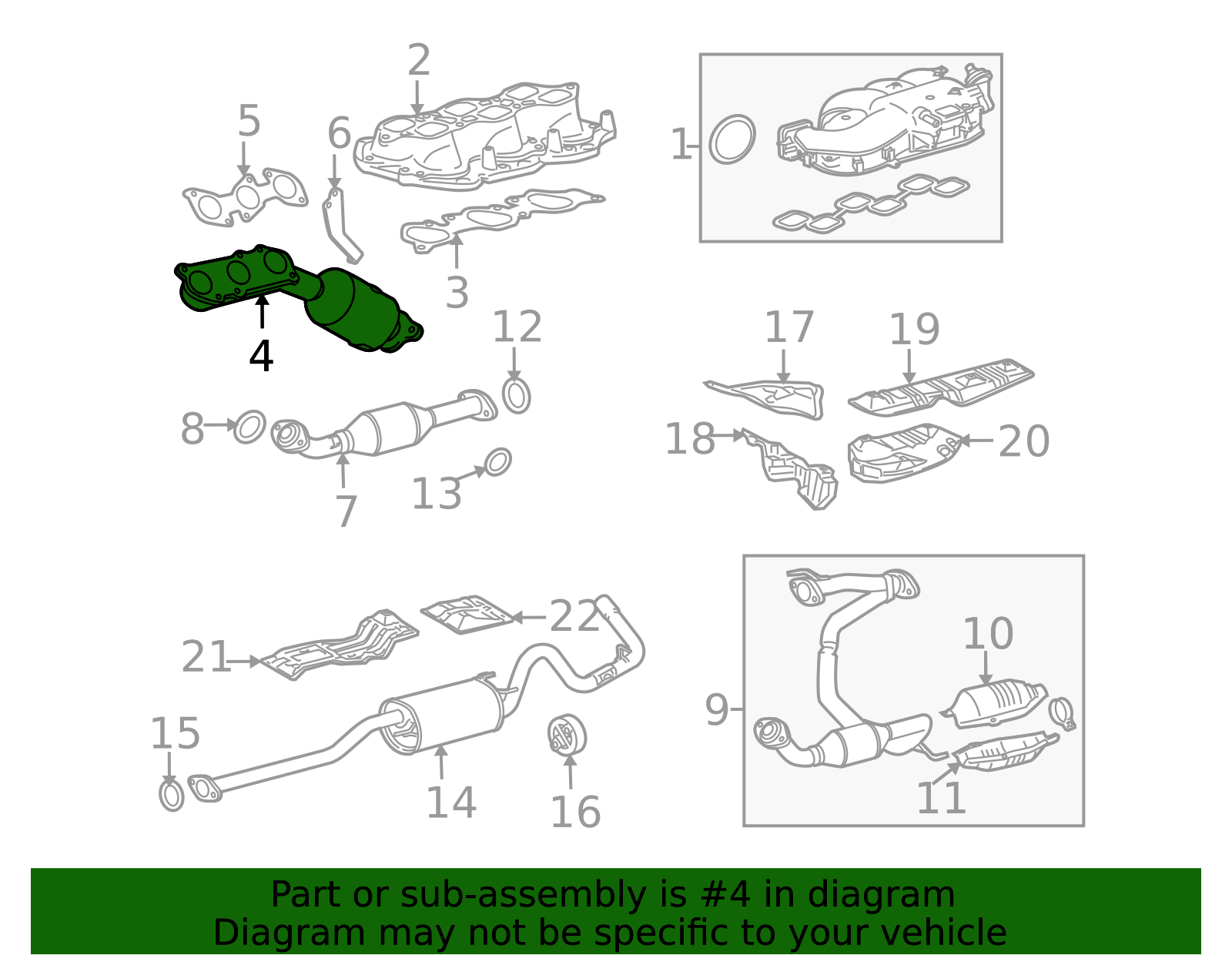 17140-0P230 - High-Quality Catalytic Converter with Integrated Exhaust ...