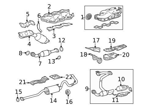 Exhaust Components for 2006 Toyota Tacoma #1