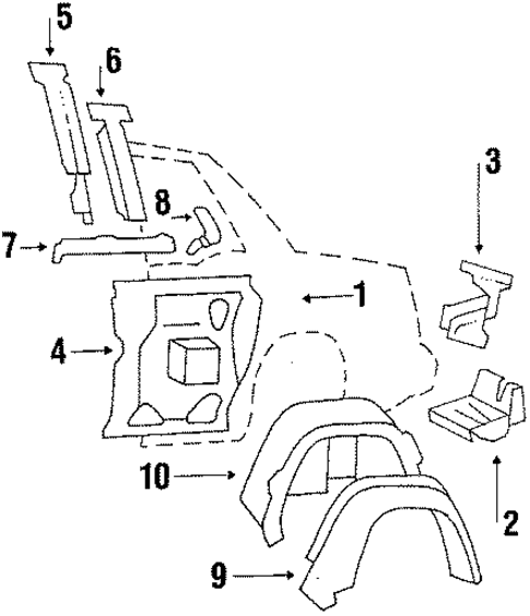 Quarter Panel for 1984 Pontiac Phoenix #0