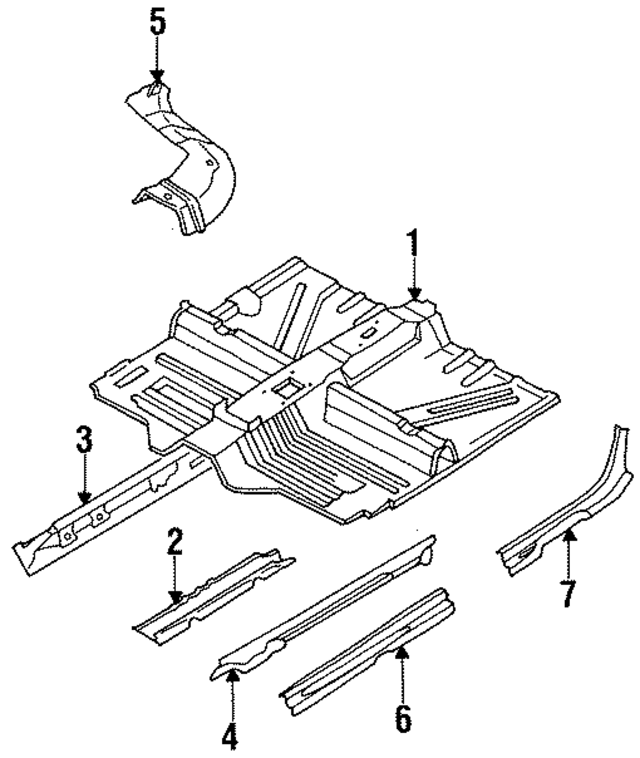K20A53600C - : Front Floor Pan for Kia Image