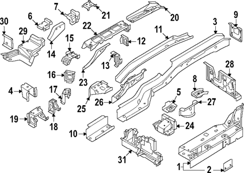 Rear Floor & Rails for 2025 Volkswagen ID. Buzz #1