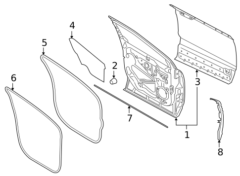 Door & Components for 2018 Lincoln MKX #1