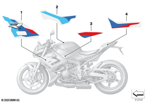 Stickers, Labels, Adhesive Film Strips for 2025 BMW-Motorrad S 1000 R #1