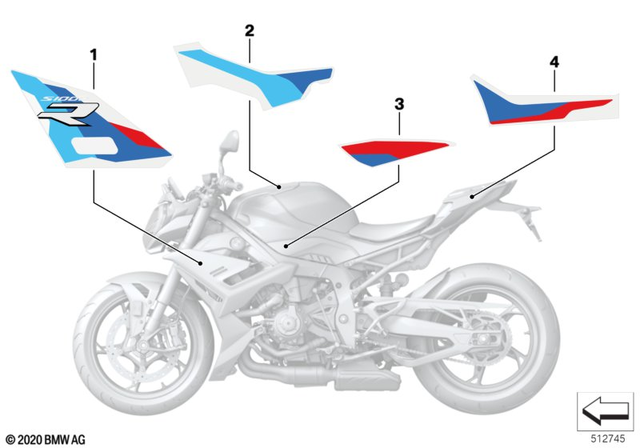 51149467530 - Body Equipment: Logotype Side Trim Panel, Right -  for BMW-Motorrad Image