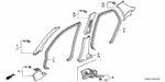 84151S84A02ZC - Interior/Bumper: GARNISH ASSY., L. FR. PILLAR *YR169L* (MILD BEIGE) for Honda Image