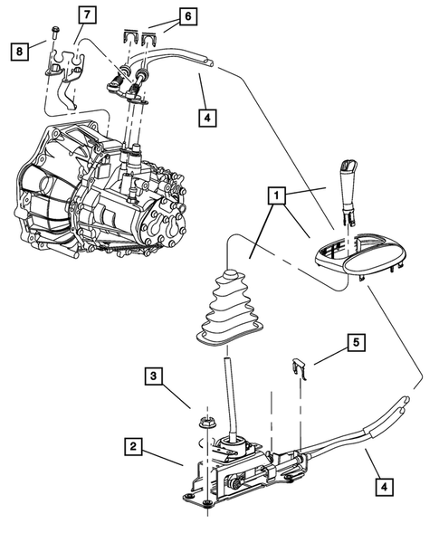 Gearshift Controls for 2002 Dodge Stratus #0
