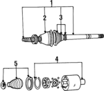 1F2Z3B436AA - Suspension: Axle Assembly for Ford: Windstar Image