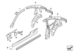41007168955 - Bodywork: Left Interior Side Frame for BMW Image