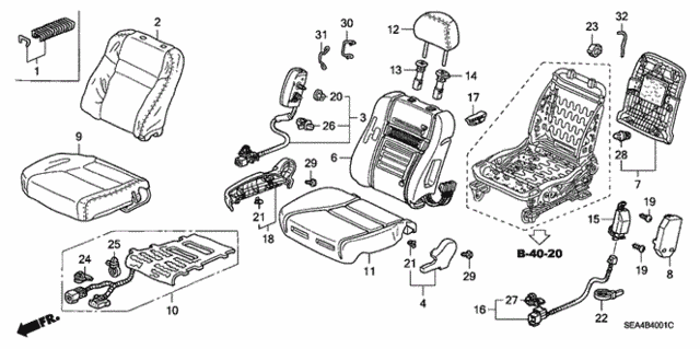 Front Seat (R.) for 2004 Acura TSX #0