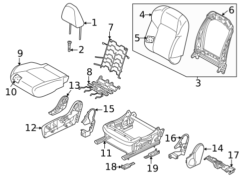 Passenger Seat Components for 2023 Nissan Rogue #0
