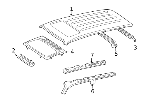Roof & Components for 2006 Toyota Land Cruiser #0
