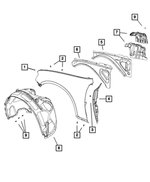 68043204AD - Body Sheet Metal Except Doors: Blocker Foam, Right for Mopar Image