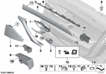 51427225527 - : Decor Strip, Left Doors for BMW Image