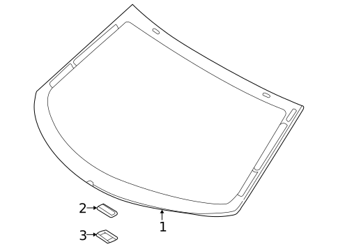 Glass - Lift Gate for 2003 Hyundai Elantra #0