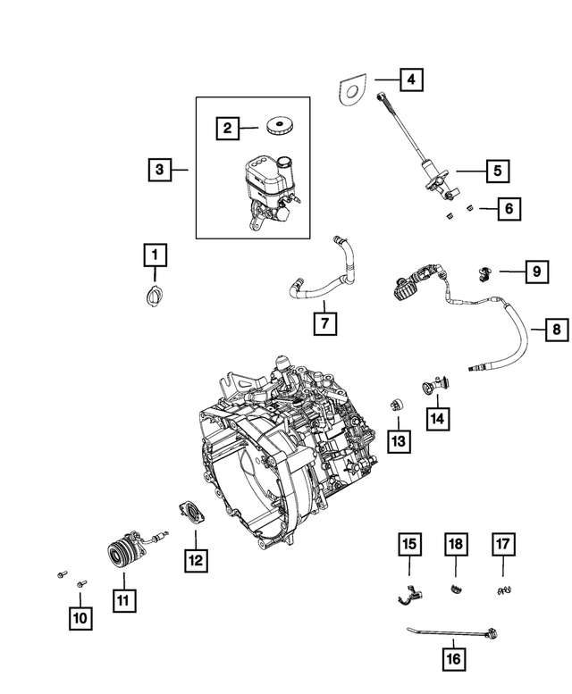 68418190AB - Clutch: Brake Master Cylinder for Mopar Image