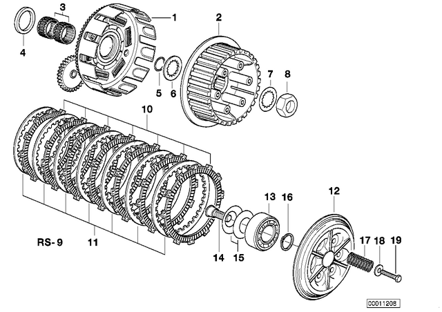 21212343464 - : Set Of Clutch Disks/Clutch Springs - Belag/Federn for BMW-Motorrad Image
