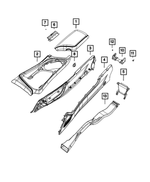 68166590AA - Interior Trim: Air To Rear Seat Duct for Mopar Image image