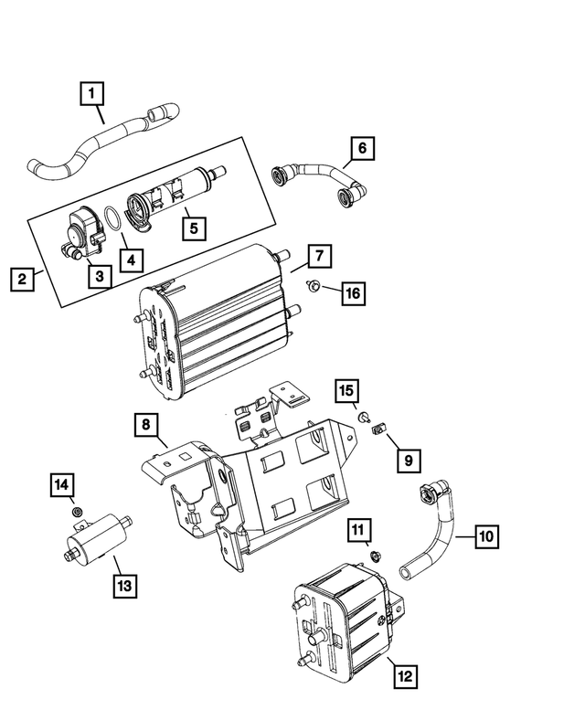 « 68469861AB – Emission Controls : Filtre à Charbon Actif Durite pour Mopar Image »