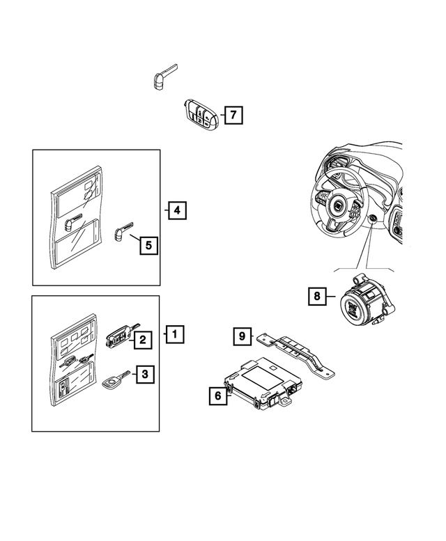 7HA13LXHPA - Electrical: Lock Kit for Mopar Image