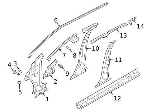 Hinge Pillar for 2023 Ford Escape #0