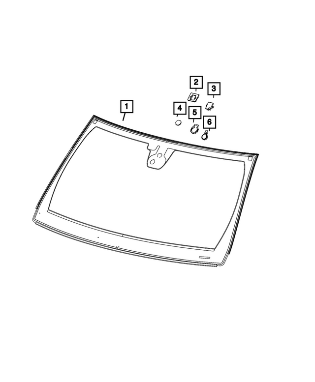 55112842AE - Glass: Windshield for Mopar Image image
