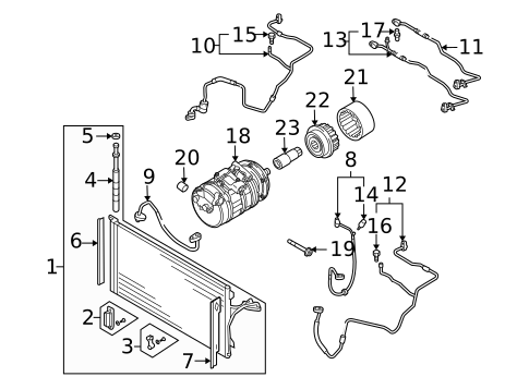 Condenser, Compressor & Lines for 2014 Volkswagen Jetta #32