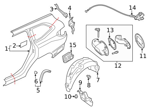 Fuel Door for 2024 Subaru Ascent #0