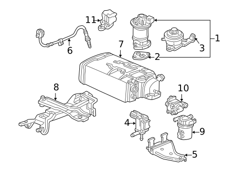 Emission Components for 2000 Honda Accord #0