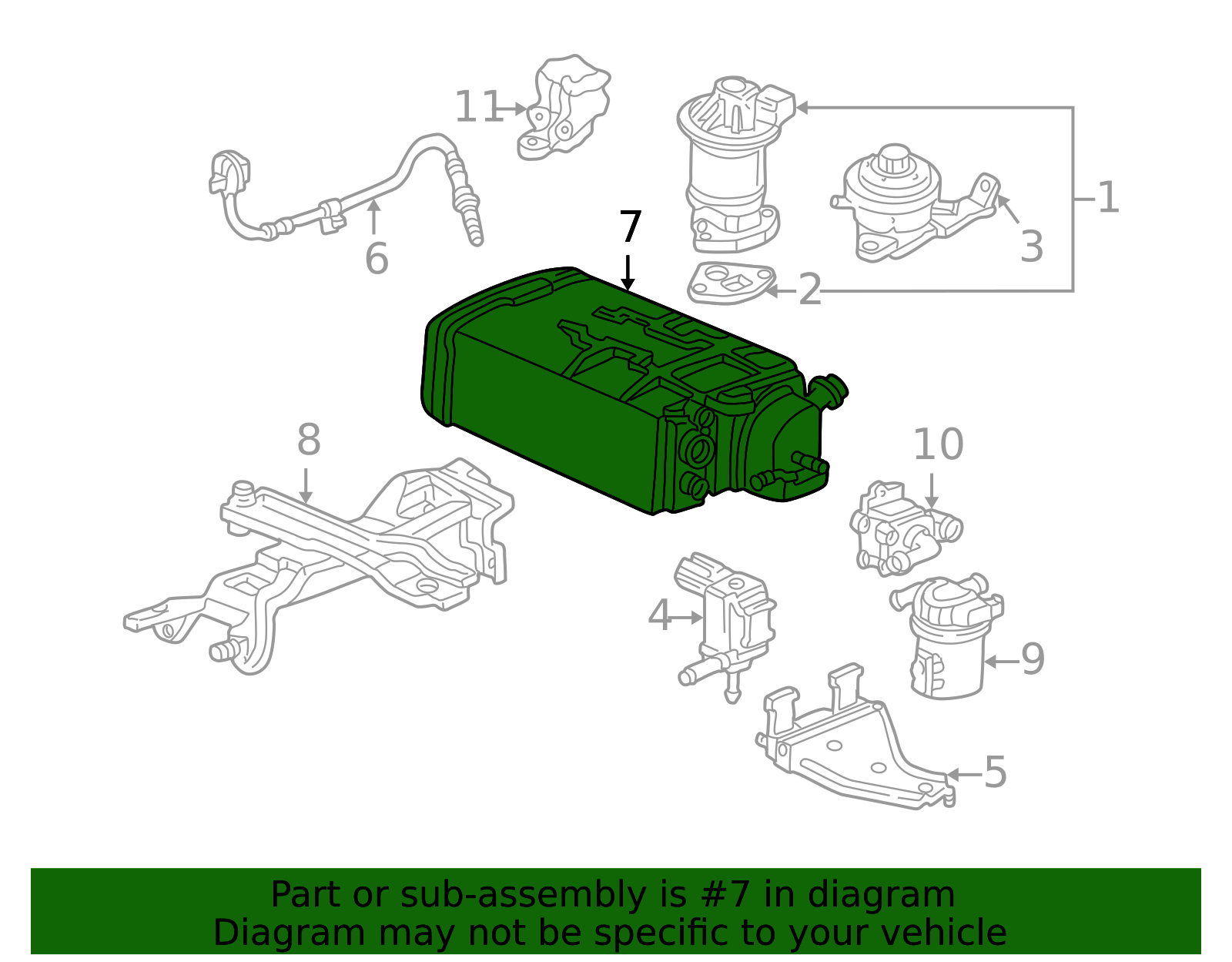 1998-2002 Honda Accord Vapor Canister 17011-S84-A00 | OEM Parts Online