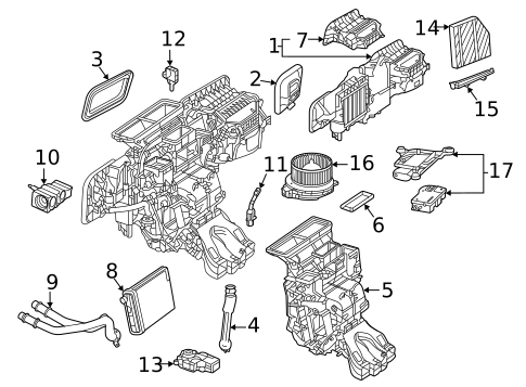 Evaporator & Heater Components for 2025 Mercedes-Benz GLE63 AMG S #0