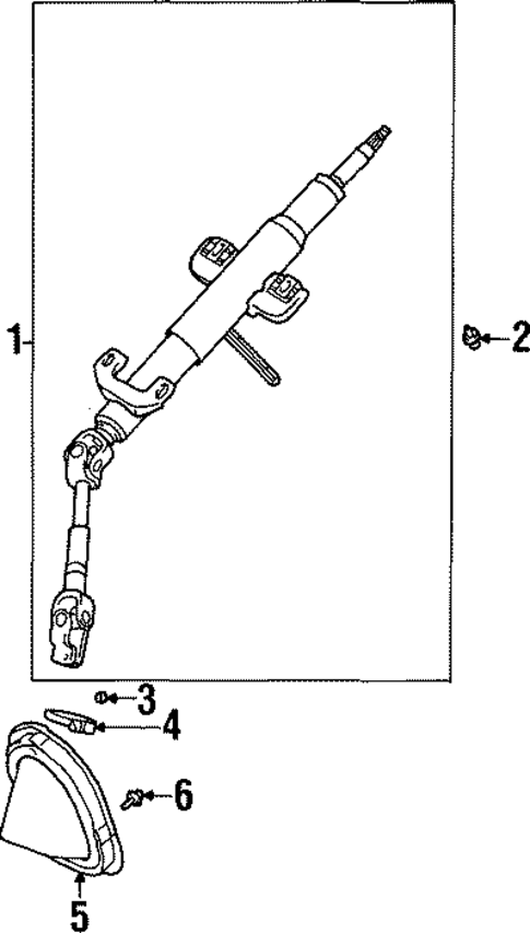 Steering Column Assembly for 2001 Mitsubishi Mirage #0