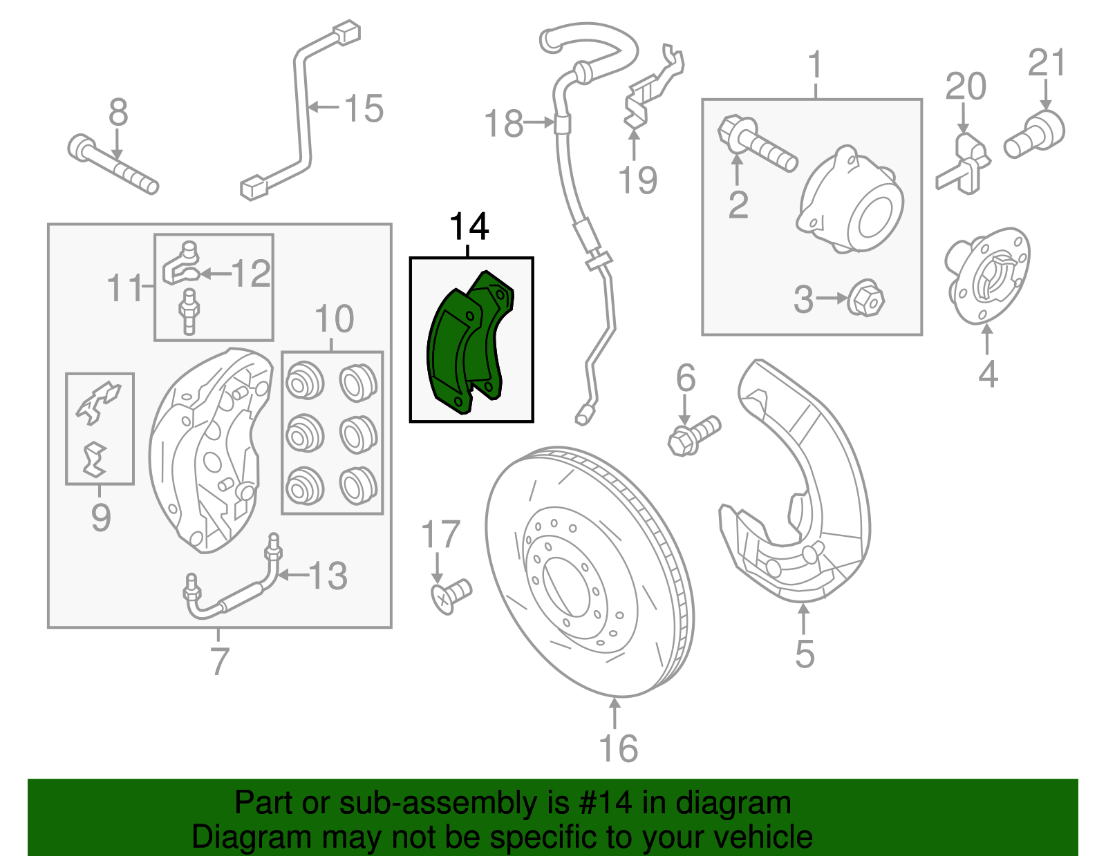 1 Set Of Brake Pads (PAA-698-151)