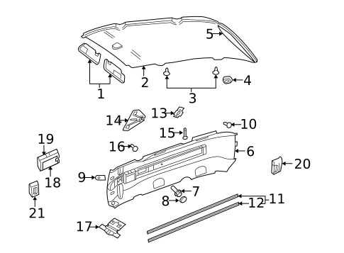 Interior Trim - Roof for 2002 Chrysler Town & Country #0