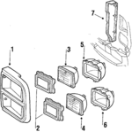 15596118 - Electrical: Headlamp Assembly Bezel for Chevrolet: G10, G20, G30, P20, P30 | GMC: G1500, G2500, G3500, P2500, P3500 Image