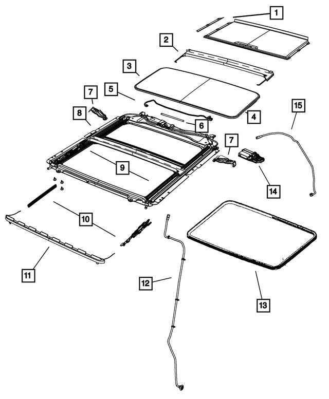 68049128AA - Body Sheet Metal Except Doors: Sunroof Glass Seal for Mopar Image