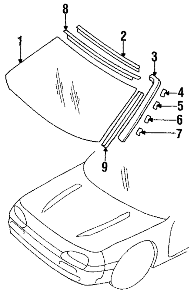 7279661Y13 - : Reveal Molding Clip for Nissan Image