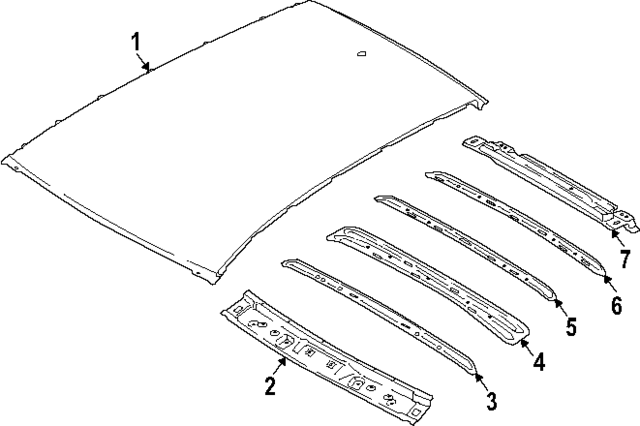 67152GG000 - : Roof Bow for Kia Image