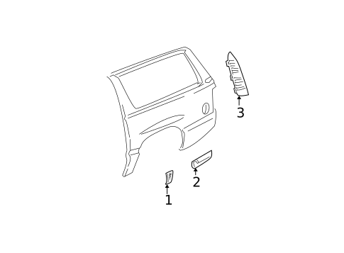 Exterior Trim - Quarter Panel for 2004 Cadillac Escalade ESV #0
