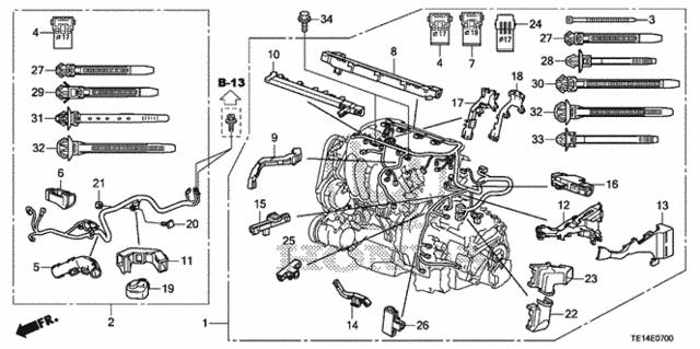 Engine Wire Harness (L4) for 2012 Honda Accord #0