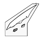 82410L1040 - : Door Glass for Hyundai: Sonata Image