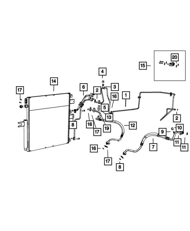 68437112AA - Air Conditioners and Heaters: A/c Liquid Line for Mopar Image